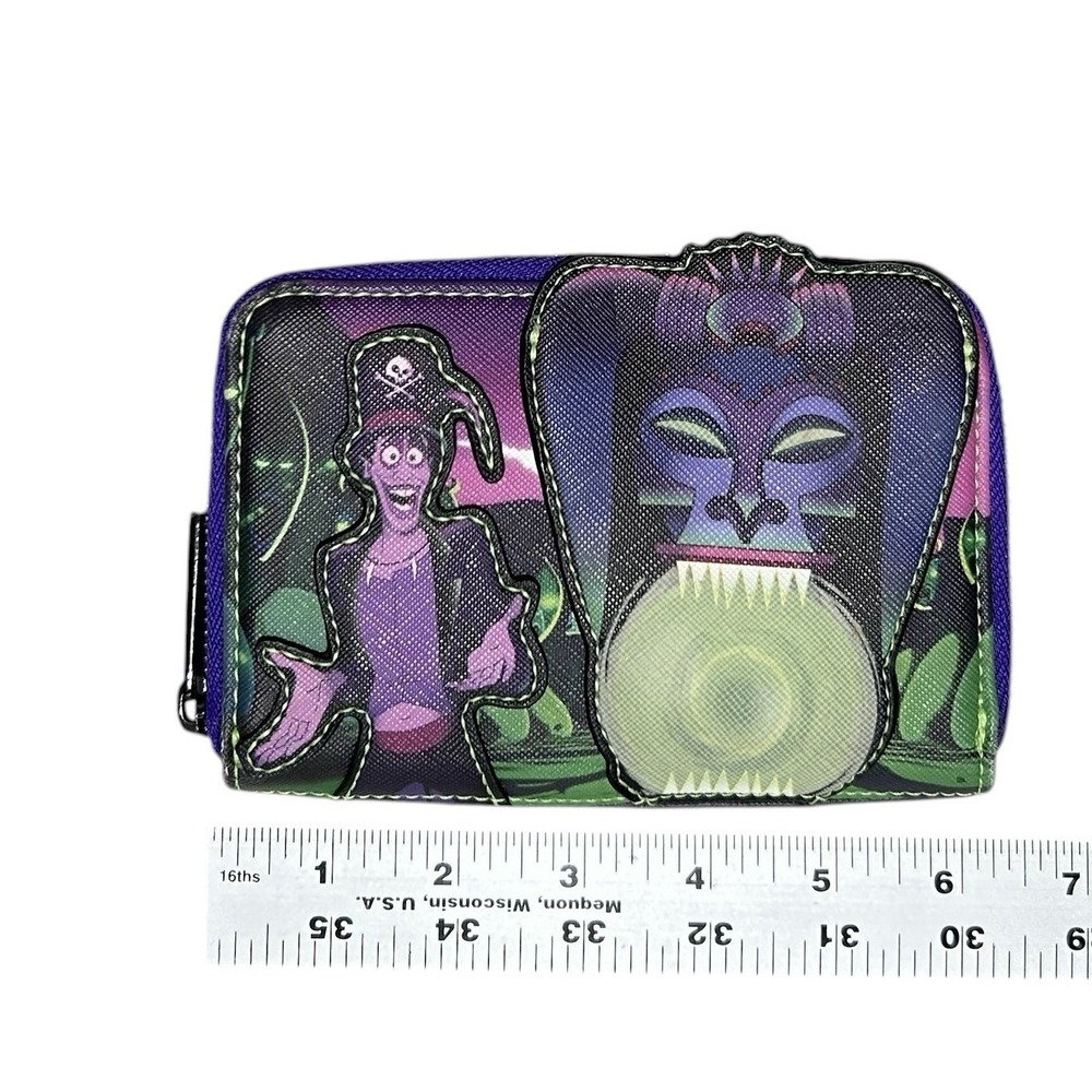LOUNGEFLY Disney Princess and the Frog Dr Facilier Glow Zip Wallet Villain - Picture 4 of 9